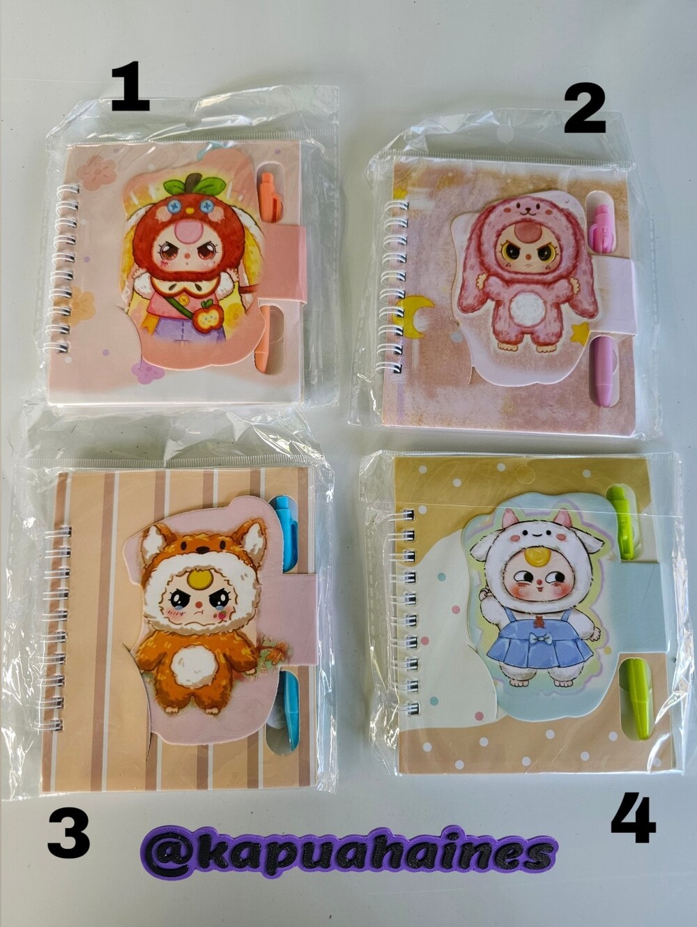 Baby Three (Pick 1) Mini Spiral Notebook with Pen - NWOT